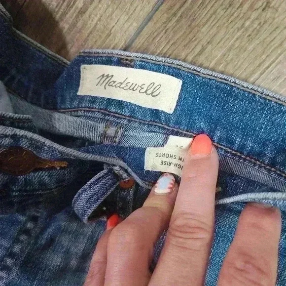Womens Madewell high-rise denim shorts sz 26 - Picture 5 of 7